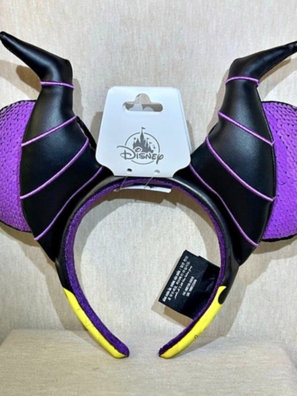 Disney Maleficent Ear Headband Purple & Black NEW With Tags